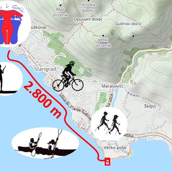 FORTRESS OF VEČKA KULA (VENETIAN), Apartmani Bosi i Goli Starigrad Paklenica