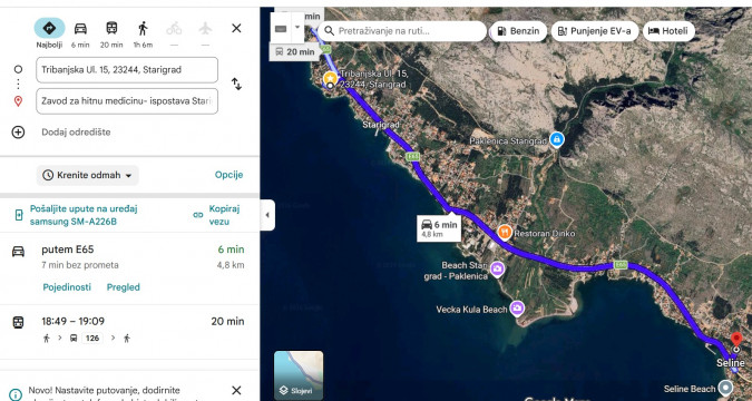 HITNA POMOĆ, Apartmani Bosi i Goli Starigrad Paklenica