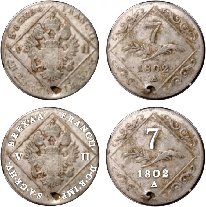 IV) FRANCIS II HABSBURG / 7 KREUTERS (ORIGINAL), Apartmani Bosi i Goli Starigrad Paklenica