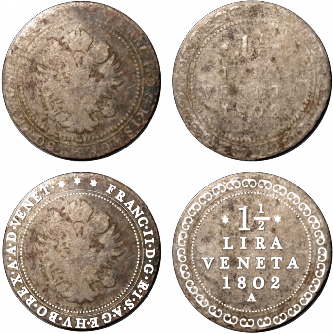 V) Francis II. HABSBURG / 1&frac12; LIRA (ORIGINAL), Apartmani Bosi i Goli Starigrad Paklenica
